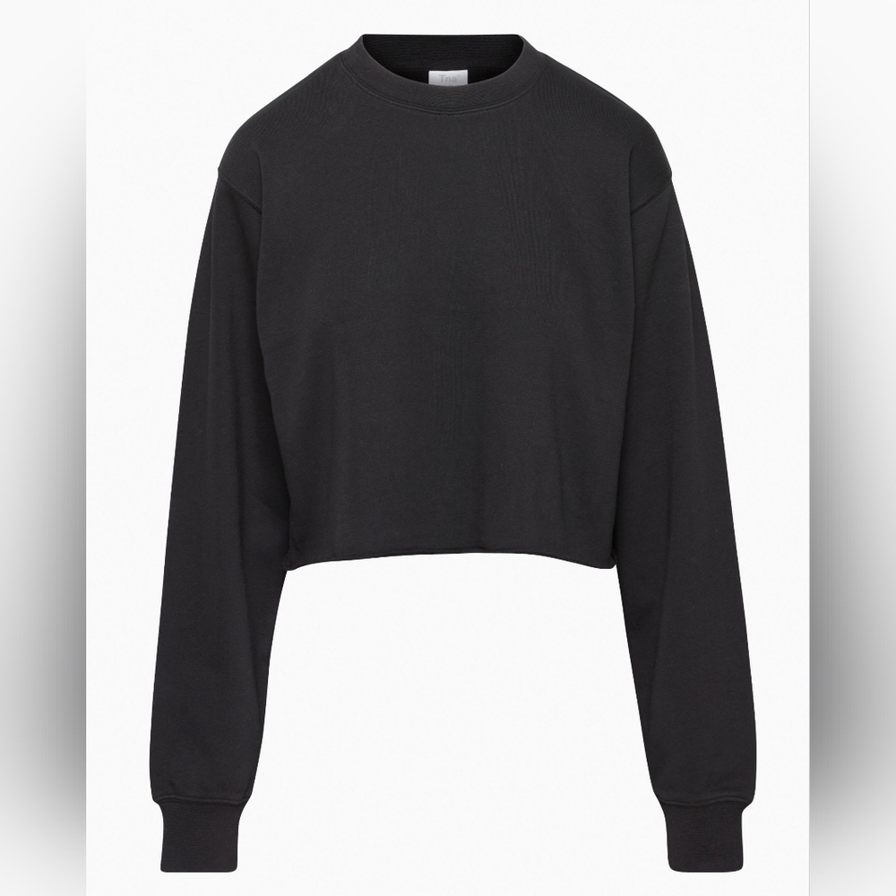 Women's Black Cropped Sweatshirt
